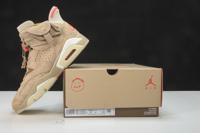 travis scott x air jordan 6 “british khaki” dh0690-200