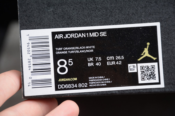 air jordan 1 mid “turf orange” dd6834-802