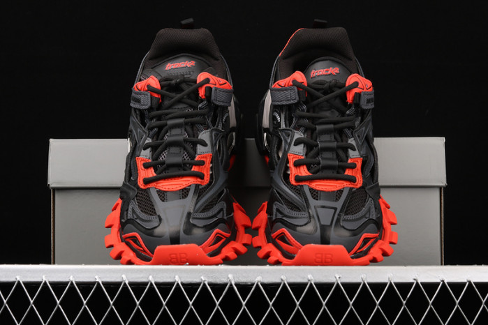 bl track trainers sneaker black orange h903p80819