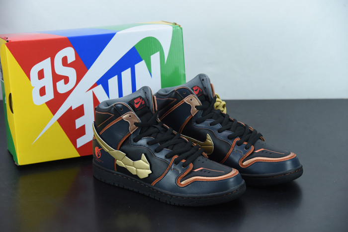 gundam x nike sb dunk high “banshee” dh7717-400