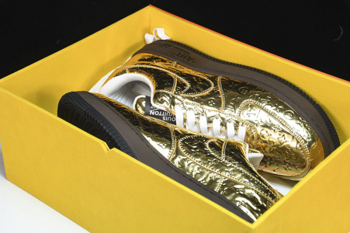 nike air force 1 low by virgil abloh metallic gold 1025