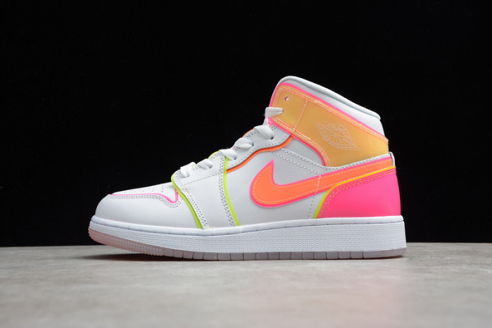 air jordan 1 mid gs "edge glow" 2020 - cv4611 100