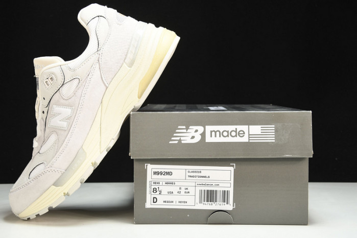 new balance 992 white silver m992md