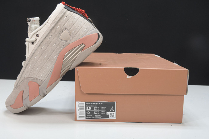 clot x air jordan 14 low sepia stone dc9857-200