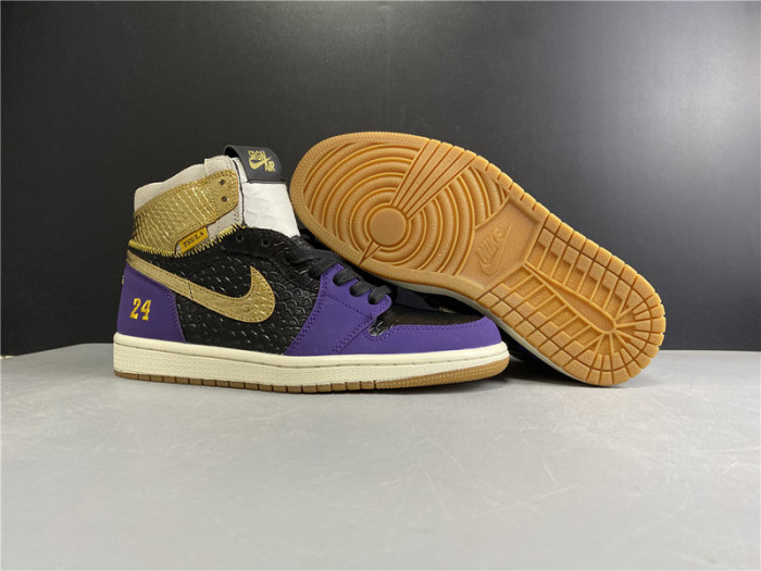 union x air jordan 1 high og black purple gold “mamba” 555088-171