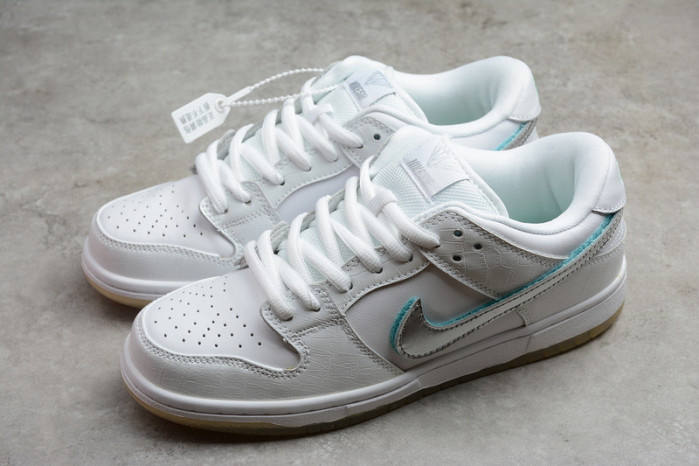 nike sb dunk low diamond S*pply co white diamond bv1310-100