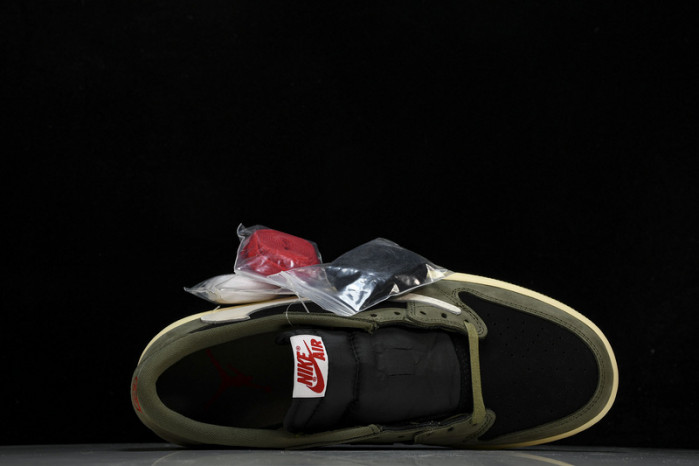 travis scott x air jordan 1 low og black olive dm7866-002