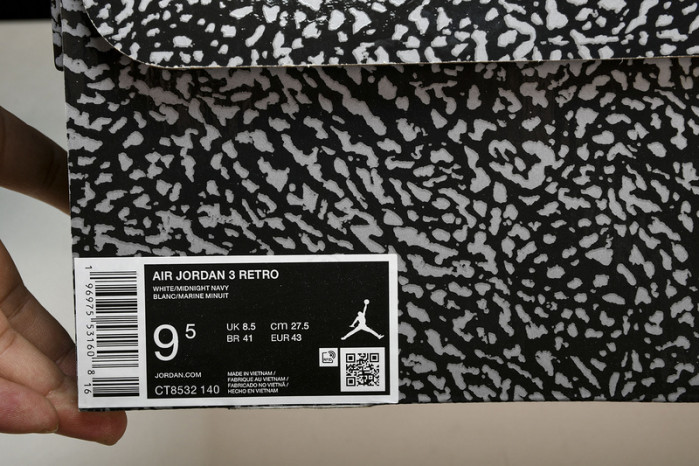 air jordan 3 “midnight navy” ct8532-140