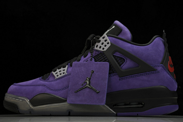 travis scott x air jordan 4 retro purple aj4-766296