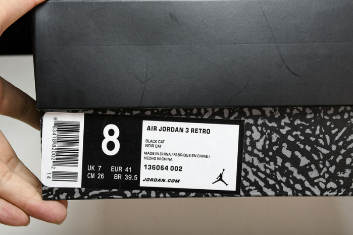 jordan 3 retro black cat 136064-002