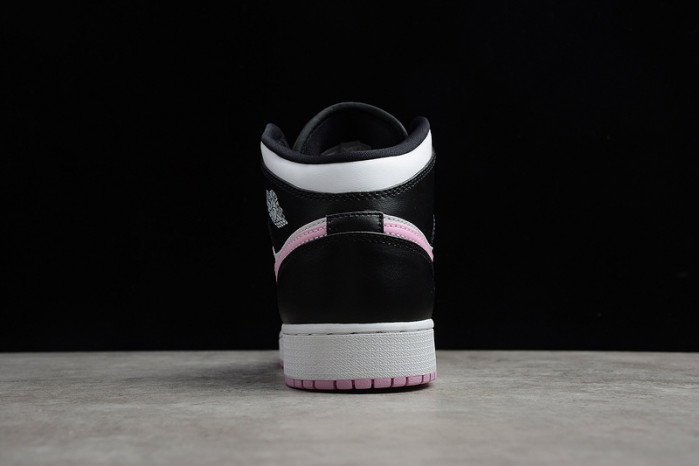 air jordan 1 mid white/light arctic pink-black 555112-103