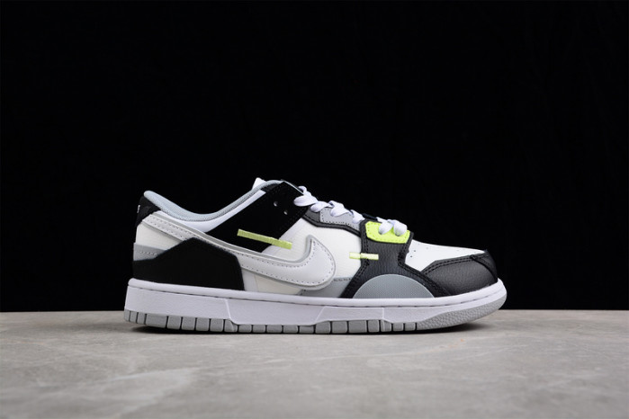 nike dunk low scrap wolf grey light lemon twist dc9723-001