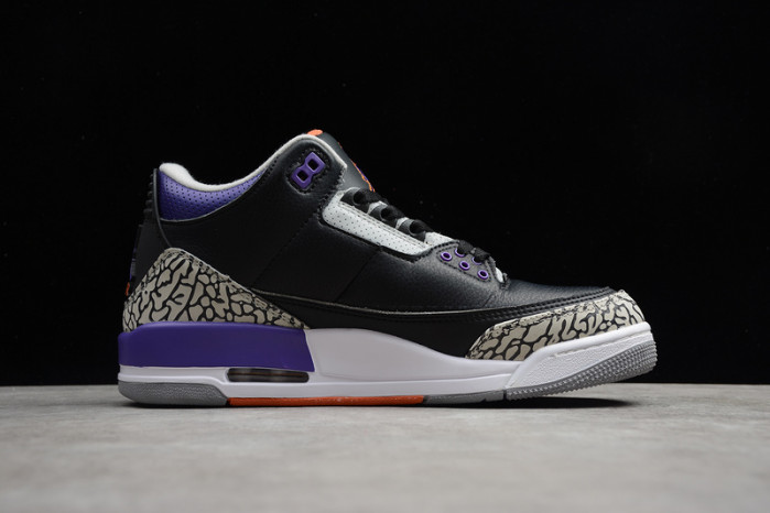 jordan 3 retro black court purple - ct8532-050