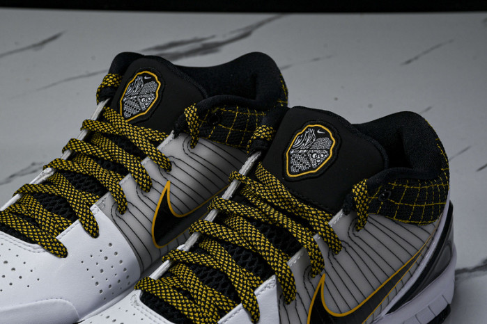 nike kobe 4 protro white black del sol av6339-101