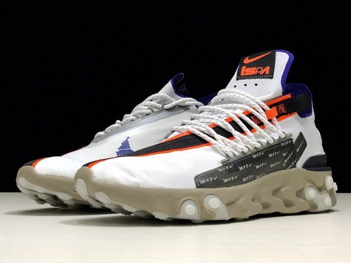nike ispa react low summit white ar8555-100