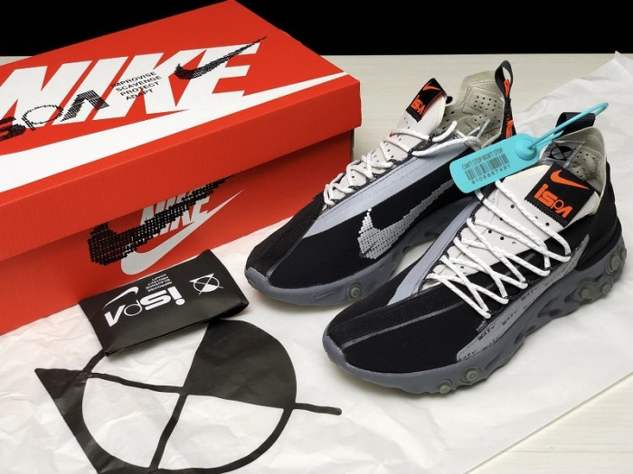 nike ispa react low black ar8555-001