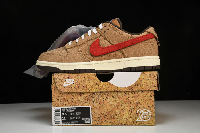 nike dunk low sp clot cork fn0317-121