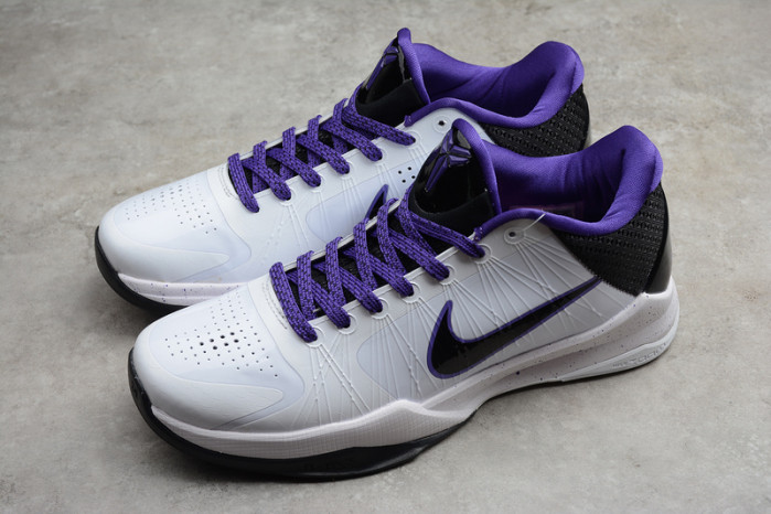 zoom kobe 5 inline white/black-vrsty purple 386429-101
