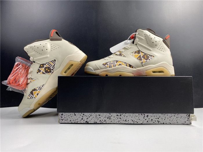 air jordan 6 retro quai54 sail brown cz4152-100